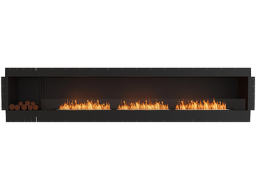 FLEX 140SS BXL - Bioethanol steel Fireplace insert with Panoramic Glass by EcoSmart Fire - view 3